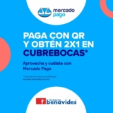 2×1 en cubrebocas en Farmacias Benavides al pagar con QR Mercado Pago