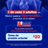 Toma de presión arterial a sólo $20 en Farmacias Benavides con consultorio Benamedic