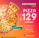 Promoción Benedetti’s Pizza de 4 ingredientes por $129