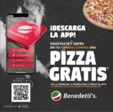 Promoción App Benedettis: Compra una pizza y llévate la segunda gratis