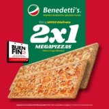 Benedetti’s Buen Fin 2023: 2×1 en mega pizza del 16 al 20 de noviembre