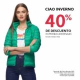 Promoción Benetton de 40% de descuento en ropa invernal