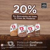 Promo Berel: 20% de descuento en línea de maderas