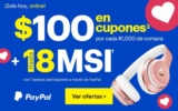 En Best Buy $100 en cupones por cada $1,000 de compra + 18 MSI con Paypal