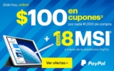 Promoción Best Buy de $100 en cupones por cada $1,000 de compra + 18 MSI con Paypal