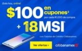 Promoción Best Buy Citi Banamex de $100 en cupones por cada $1,000 de compra + 18 MSI