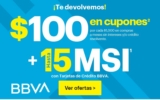 En Best Buy $100 en cupones por cada $1,000 de compra + 15 MSI con BBVA