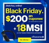 Promoción Best Buy Black Friday 2019: $200 en cupones por cada $2,000 de compra + 18 MSI con tarjetas Citi Banamex