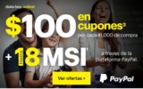 En Best Buy $100 en cupones por cada $1,000 de compra + 18 MSI al pagar con Paypal