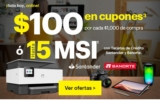 En Best Buy $100 en cupones por cada $1,000 de compra o 15 MSI con tarjetas Banorte y Santander