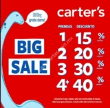 Big Sale Rebajas escalonadas Carter’s: Hasta 40% de descuento dependiendo de las prendas que lleves