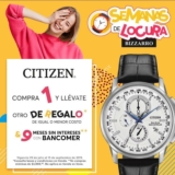 Semanas de Locura Bizzarro: 2×1 en relojes Citizen, 25% + 10% de descuento, meses sin intereses y más