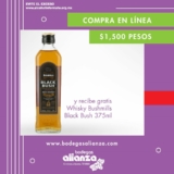 Promoción Bodegas Alianza de whisky Bushmills Black Bush Gratis en compras de $1,500 o más