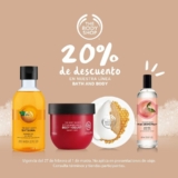 En The Body Shop 20% de descuento en artículos de baño y cuerpo