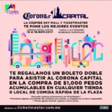 Boletos dobles para el Corona Capital GRATIS al comprar $1000 en La Cúspide Sky Mall