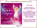 Boletos gratis al concierto de Yuri a cambio de cobijas en Forum Buenavista