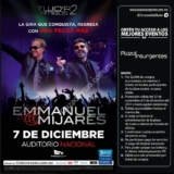 Boletos gratis para el concierto de Emmanuel y Mijares comprando en Plaza Insurgentes