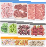 Oferta flash: 10 pack Bolsas reutilizables de gran capacidad para almacenar o congelar alimentos en su precio más económico