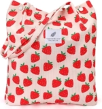Bolso de pana para mujer con diseño de fresas baja a su menor precio