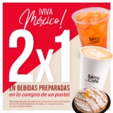 2×1 en bebidas en la compra de un pastel en la Borra del Café