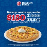 En Boston’s Pizza $150 de descuento en tu primer pedido por medio de la app