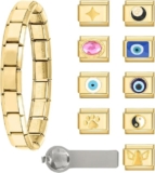 Brazalete con 9 charms intercambiables baja a un super precio + envío
