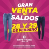 Venta de Saldos Britos Jeans: pantalones de mezclilla desde $100 pesos