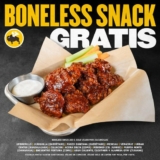 Cupón Bonless Snack Gratis en Buffalo Wild Wings