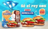 Cupón Bimbollos Burger King: 2×1 en hamburguesas Whopper Jr. en empaques marcados