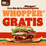 Promoción Burger King Día de la Hamburguesa: Whopper GRATIS en la compra de un combo