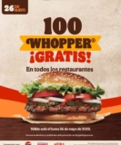 En Burger King Whopper GRATIS a los primeros 100 que lleguen hoy