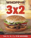 Burger King Buen Fin 2019: 3×2 en Whopper y 2 complementos Gratis en combo