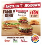 Promoción Burger King Super Bowl 2020: 2 King de Pollo + 1 Whopper Jr. + 6 Nuggets por $109