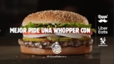 Promoción Burger King 2×1 en Whopper ahora en Rappi, Uber Eats y SinDelantal