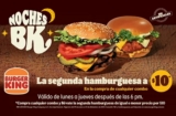 Promo Noches Burger King: compra un combo y llévate otra hamburguesa por $10