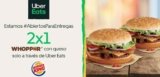 Promoción Burger King Día de la Hamburguesa 2020: 2×1 en hamburguesas Whopper en Uber Eats
