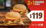 Cupón 2×1 Burger King Stacker Doble