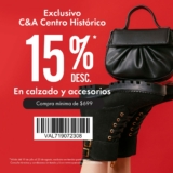 Promoción C&A Sucursales participantes: 15% de descuento en calzado y accesorios