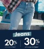 Descuentos escalonados en jeans en C&A: Hasta 30% de descuento dependiendo los jeans que compres