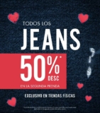 Segundo a mitad de precio en todos los jeans en C&A