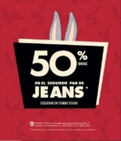Segundo a mitad de precio en jeans en tiendas C&A