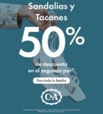 En C&A segundo a mitad de precio en sandalias y tacones