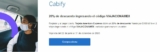 Código Cabify de 20% de descuento en tus 2 primeros viajes