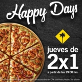 Happy Days California Pizza Kitchen: 2×1 en pizzas los jueves a partir de las 19:00 en restaurantes participantes