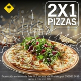 Promoción California Pizza Kitchen Año Nuevo: 2×1 en pizzas hasta el 15 de enero