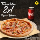 En California pizza kitchen 2×1 en pizza + refresco todo octubre al pedir por Didi Food