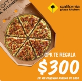 Cupón California Pizza Kitchen 2022 descuento de $300 en consumos de $800