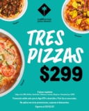 En California Pizza Kitchen 3 pizzas por $299 al pedir por la app CPK