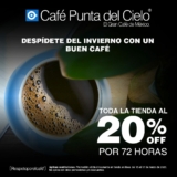 20% de descuento en toda la tienda en línea de Café Punta del Cielo