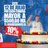 Promoción Cumpleaños Calimax: Por cada compra de $500 o más te regresan el 10% sólo hoy